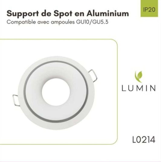 Support de Spot Rond indirect Blanc LUMIN L0214