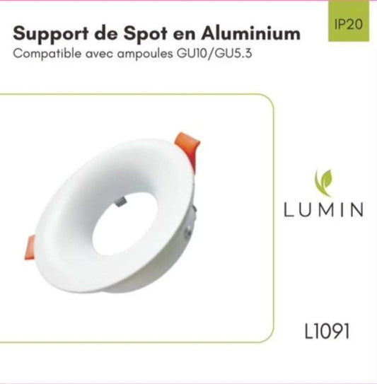 Support de Spot Rond indirect Blanc LUMIN L1091