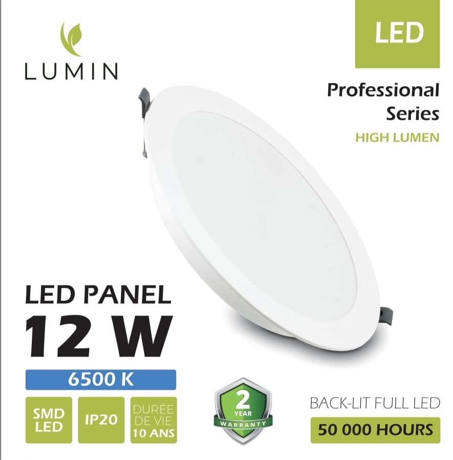 Panel 12W DOB Metal 6500K LUMIN