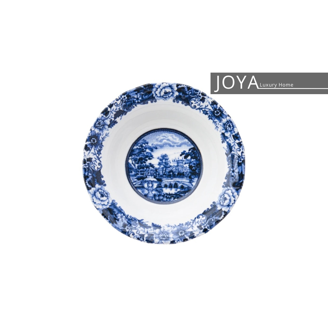 NEW BLUE ODYSSEY Grès ( porcelaine fine) service de table 24 pièces pour 6 personnes. 153.03.05.0037