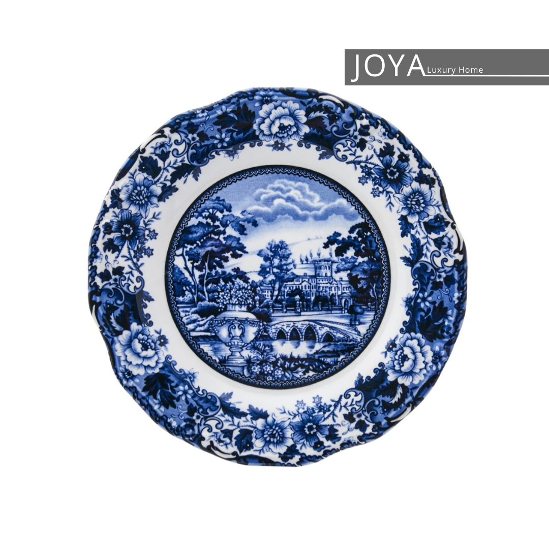 NEW BLUE ODYSSEY Grès ( porcelaine fine) service de table 24 pièces pour 6 personnes. 153.03.05.0037